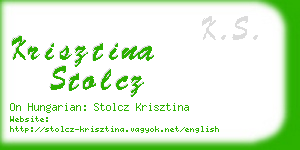 krisztina stolcz business card